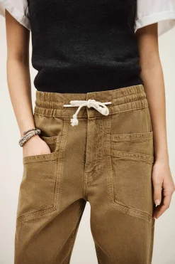 Ba&Sh FIMA pantalón ancho € 185 MARRON Clearance