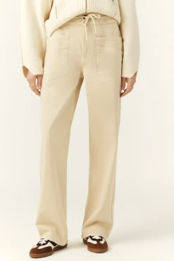 Ba&Sh FIMA pantalones rectos sueltos ECRU Best