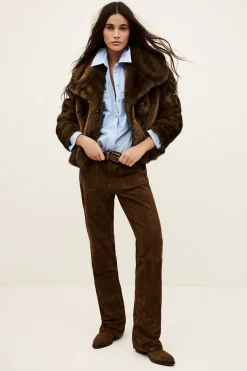 Ba&Sh FOXY faux fur coat MARRON Online