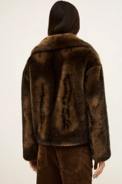 Ba&Sh FOXY faux fur coat MARRON Online