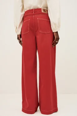 Ba&Sh FUSC denim-look trousers ROJO Clearance