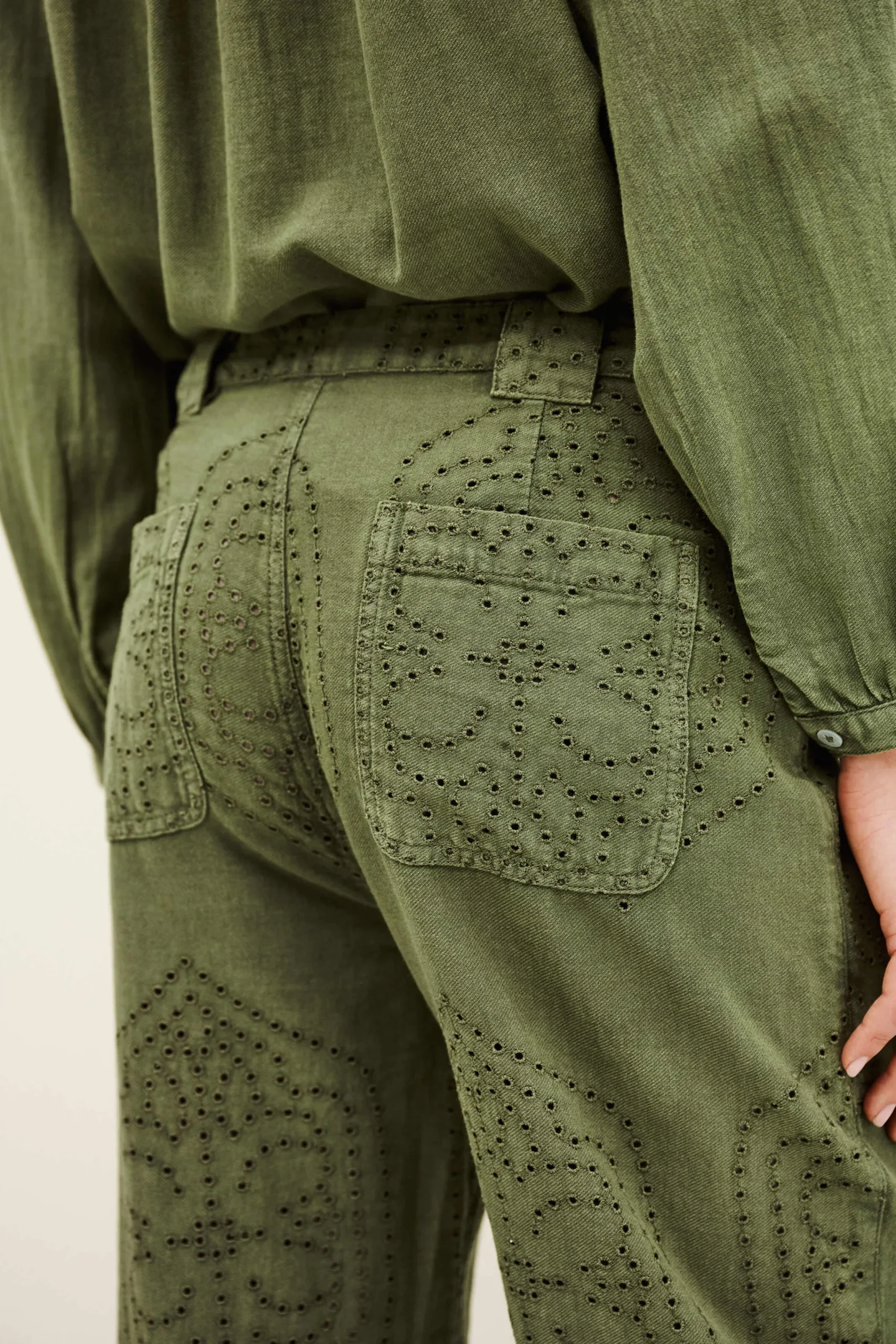 Ba&Sh GIANY pantalón carrot € 225 VERDE Sale
