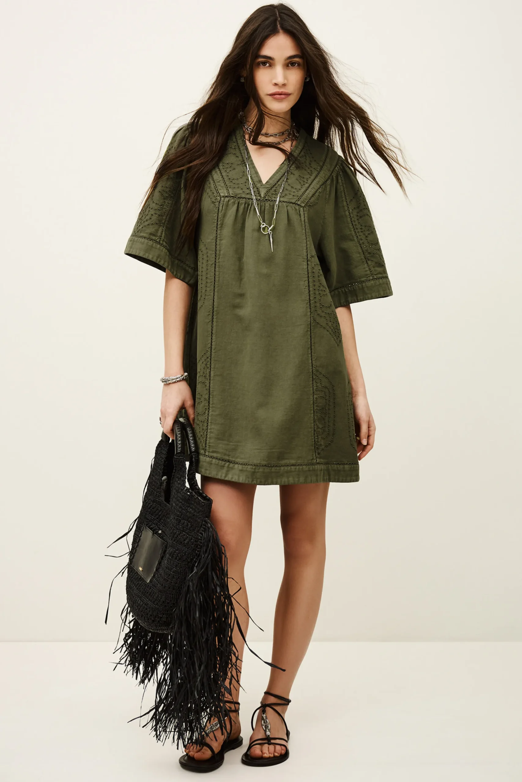 Ba&Sh GINA vestido corto VERDE Discount
