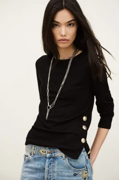 Ba&Sh GIULIA T-SHIRT NEGRO