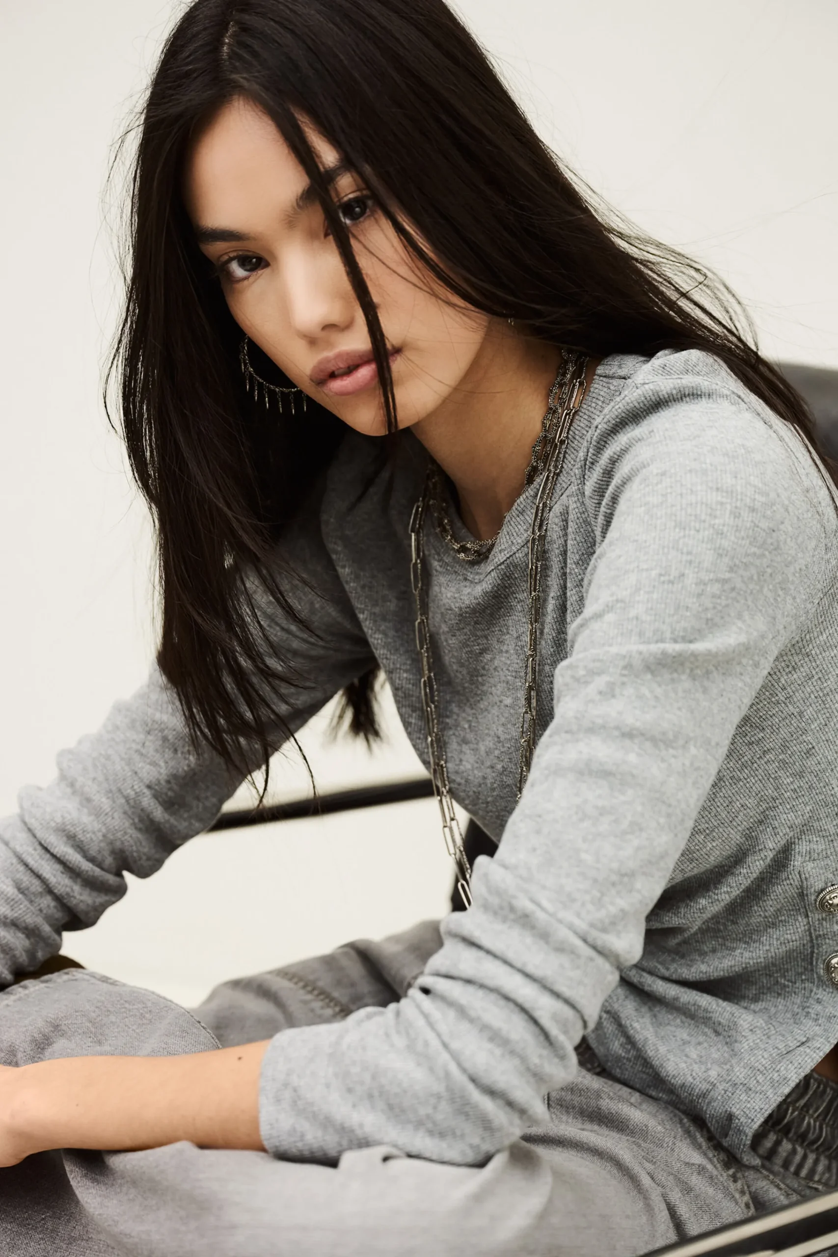 Ba&Sh GIULIA T-SHIRT GRIS Outlet