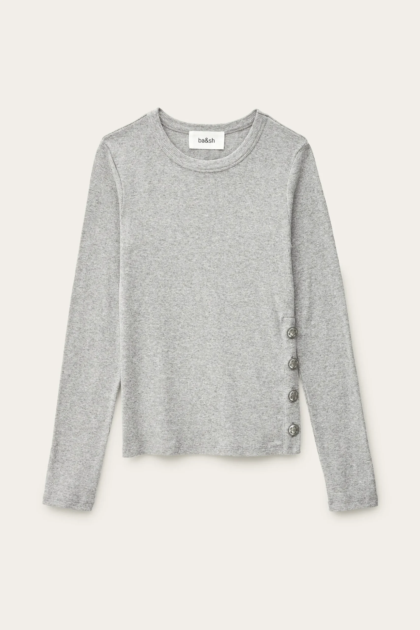 Ba&Sh GIULIA T-SHIRT GRIS Outlet