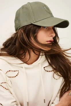 Ba&Sh HALYCE gorra de algodón VERDE Outlet