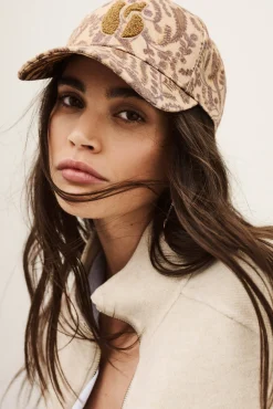 Ba&Sh HARI gorra de algodón estampada ECRU Sale