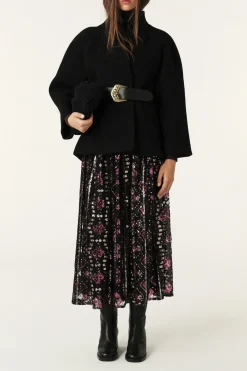 Ba&Sh HINI capa con mangas acampanadas NEGRO Outlet