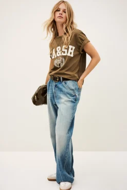 Ba&Sh IONI short-sleeved T-shirt MARRON Sale