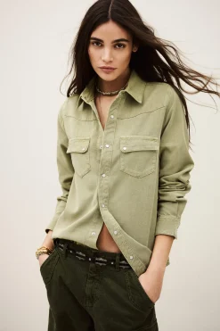 Ba&Sh JADA SHIRT VERDE Best