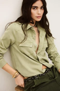 Ba&Sh JADA SHIRT VERDE Best