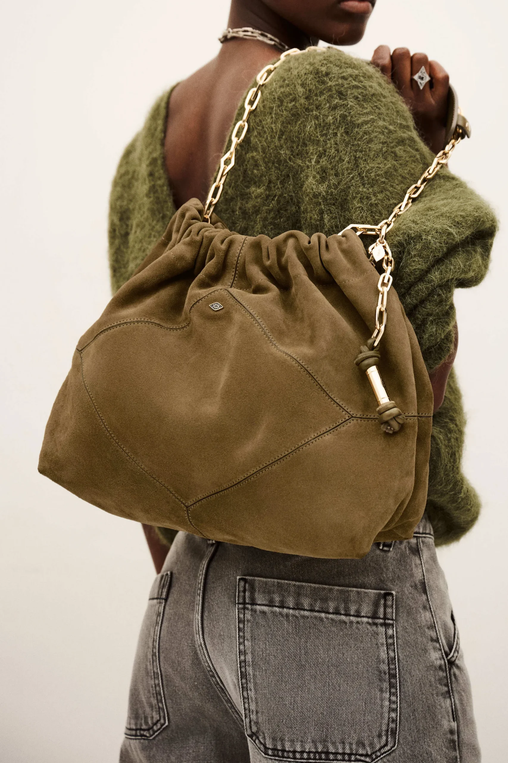 Ba&Sh JUNE bolsa de gran formato VERDE