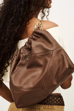 Ba&Sh JUNE bolso de cuero MARRON New