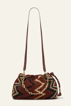 Ba&Sh JUNE bolso de mano de rafia tribal NEGRO Sale