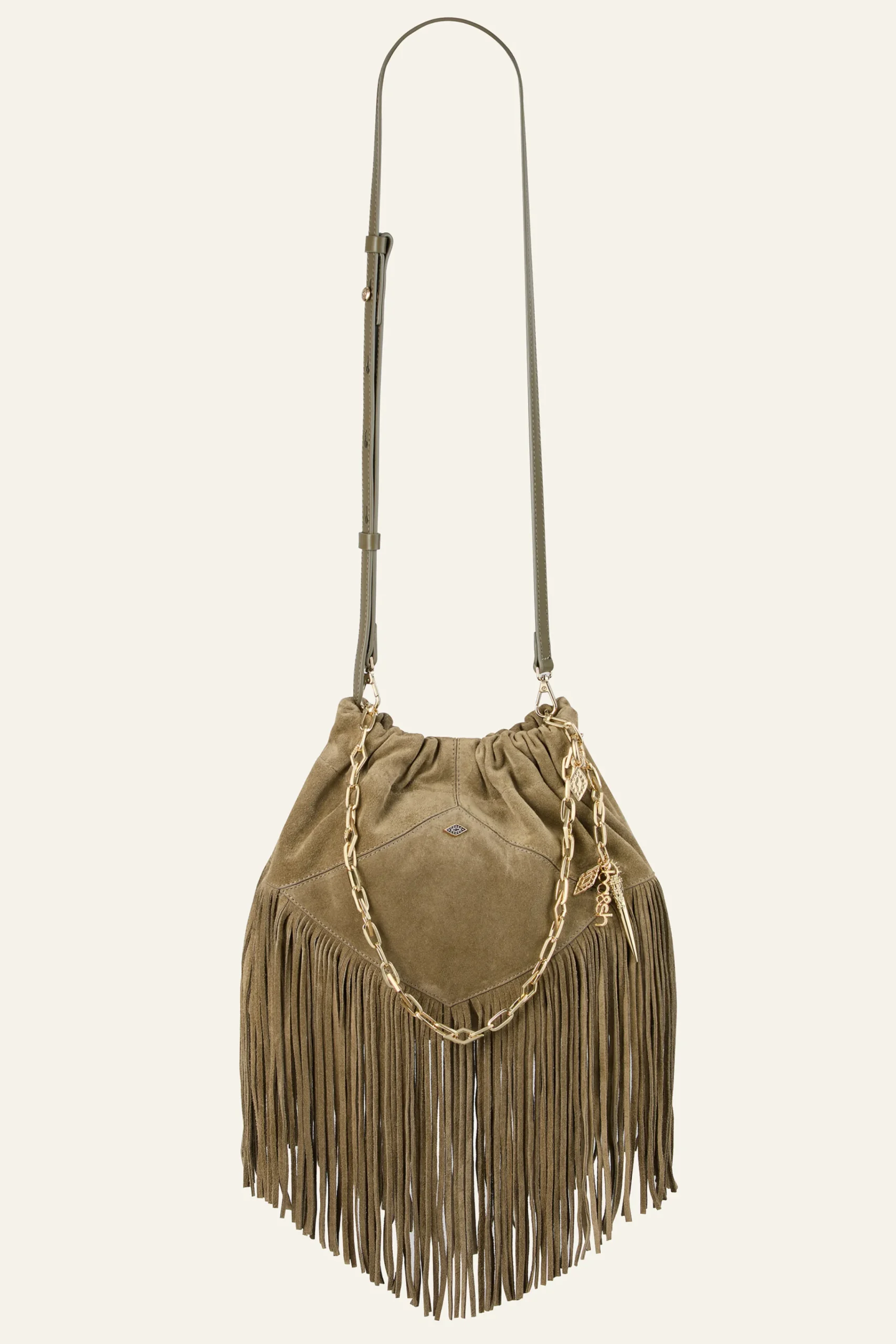 Ba&Sh JUNE bolso mini de ante VERDE Discount