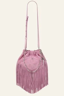 Ba&Sh JUNE bolso mini de ante PINK New