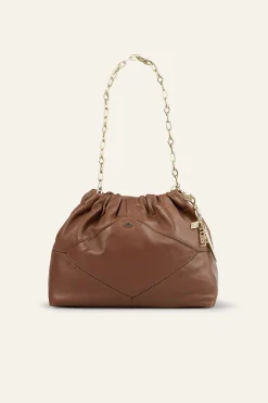Ba&Sh JUNE bolso mini de cuero MARRON