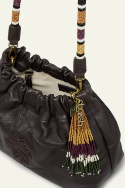 Ba&Sh JUNE bolso tote mini con cuentas MARRON Discount