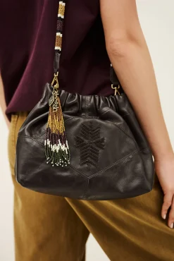 Ba&Sh JUNE bolso tote mini con cuentas MARRON Discount