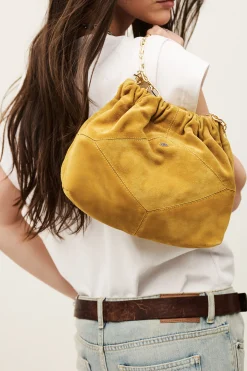 Ba&Sh JUNE bolso tote mini de ante ROJO Discount
