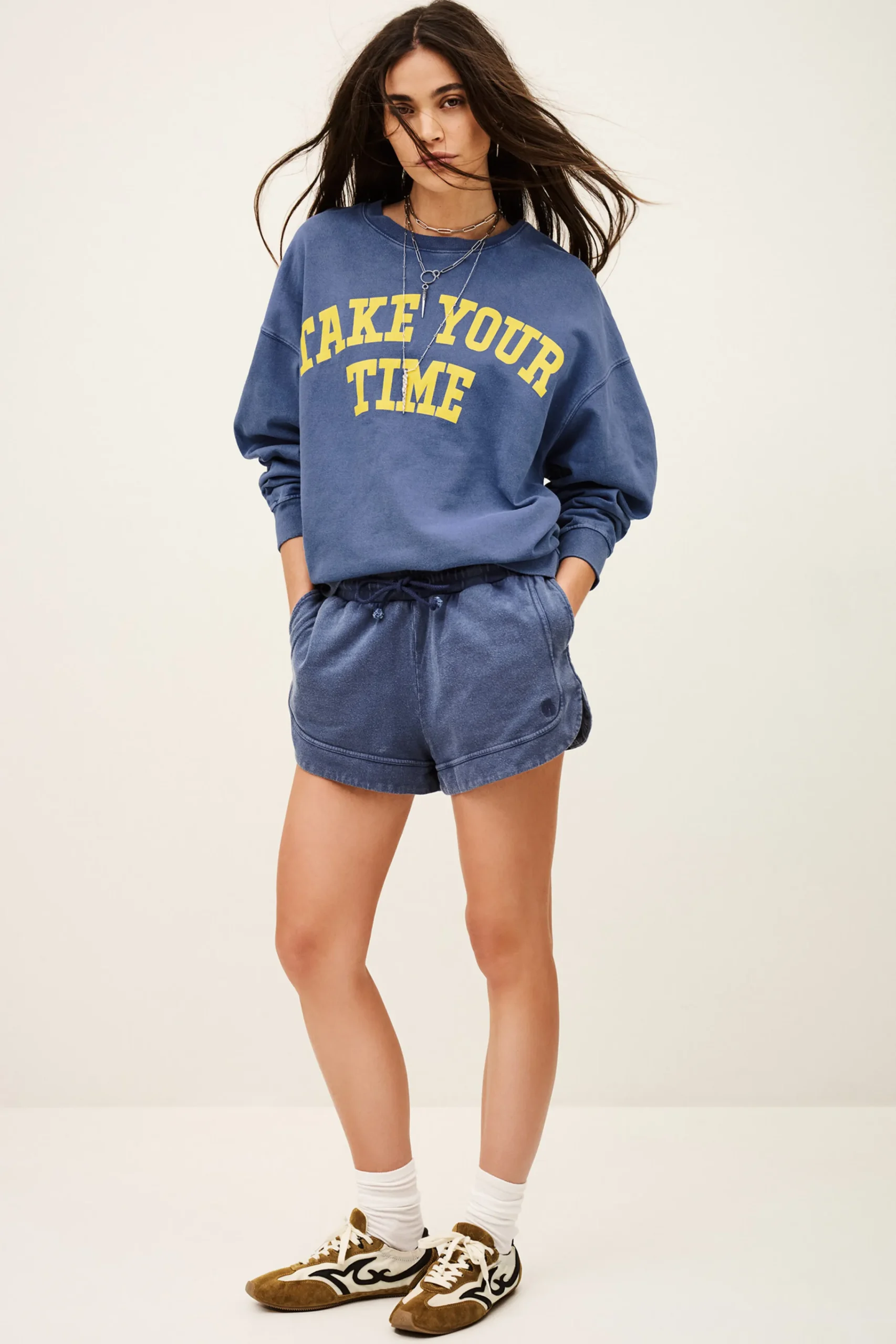 Ba&Sh KEYRA sudadera de algodón oversize AZUL Discount