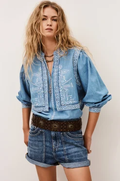 Ba&Sh LAURA camisa vaquera AZUL Hot