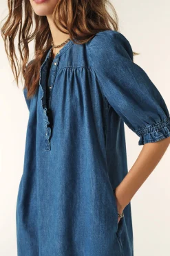 Ba&Sh LICONI vestido corto de mezclilla AZUL Sale