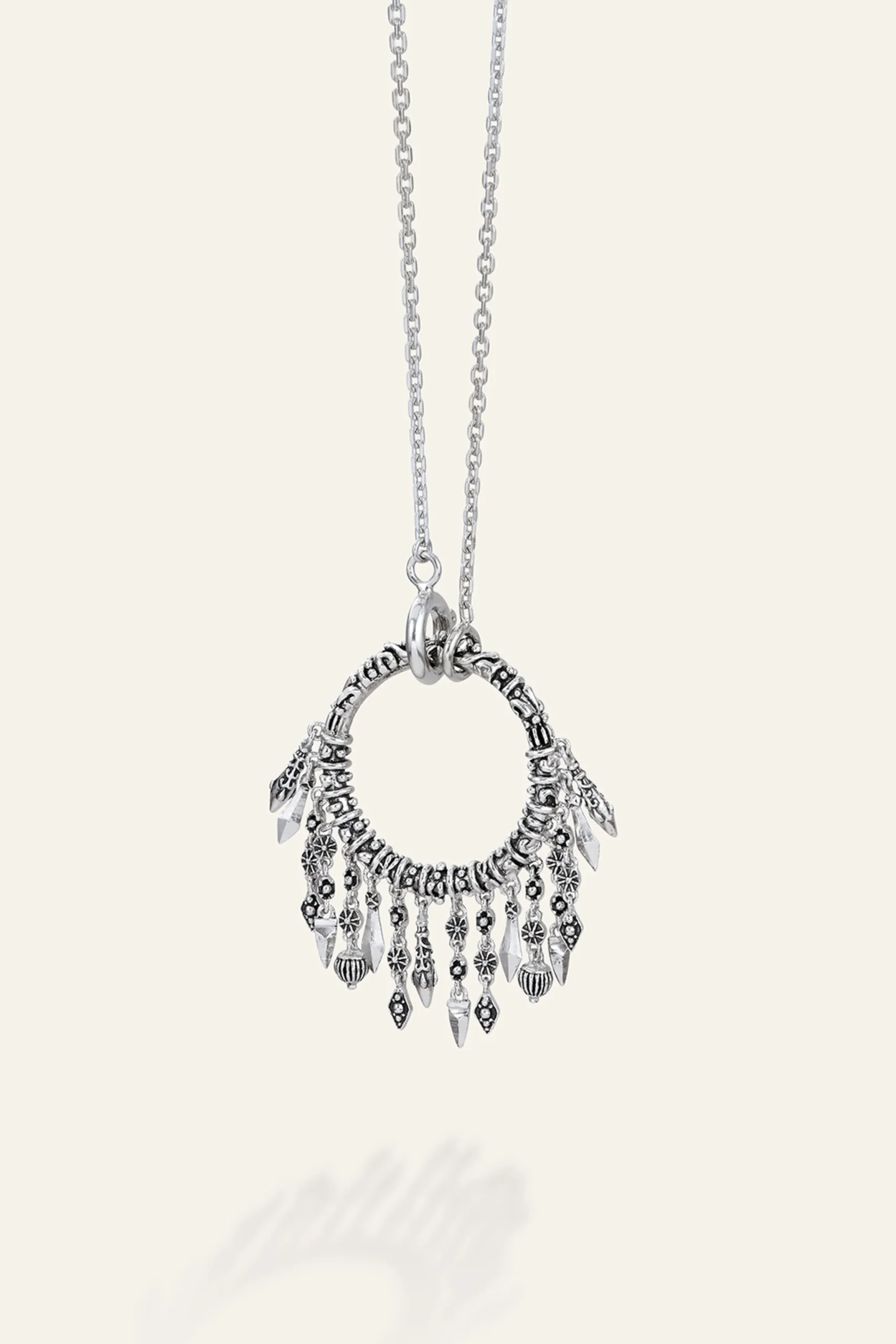 Ba&Sh LINA collar largo con aro GRIS Outlet