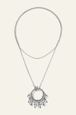 Ba&Sh LINA collar largo con aro GRIS Outlet