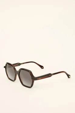 Ba&Sh LIZBET gafas de sol hexagonales ROJO