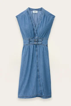 Ba&Sh LOVE vestido midi AZUL Sale