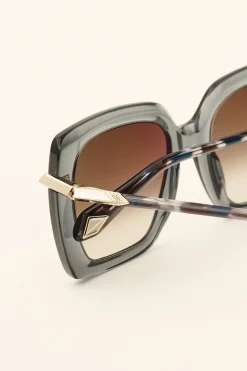 Ba&Sh LUCILE gafas de sol cuadradas AZUL New