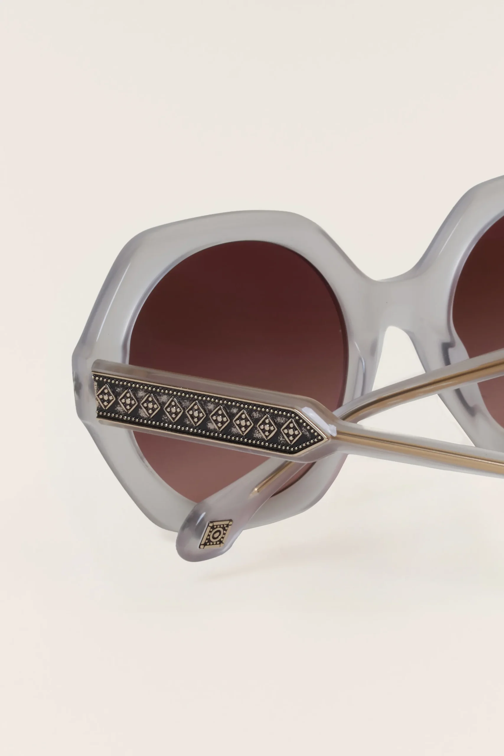 Ba&Sh luny gafas de sol redondeadas GRIS