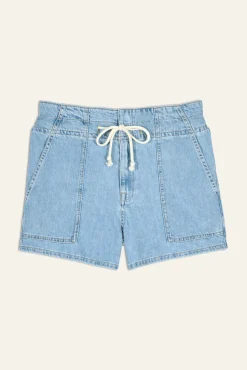 Ba&Sh MABO pantalones cortos de cintura alta AZUL New