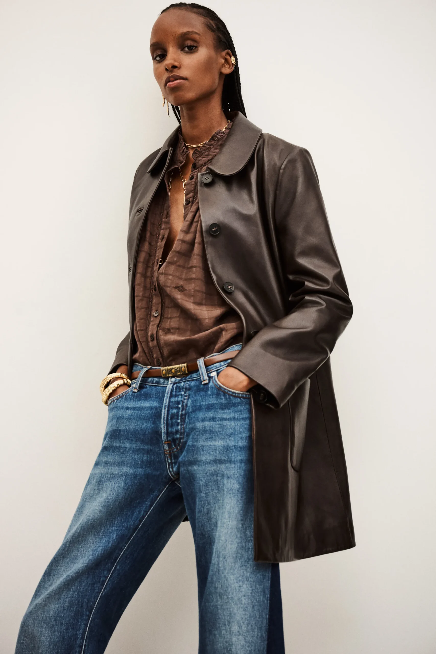 Ba&Sh MADIE /4-length coat MARRON