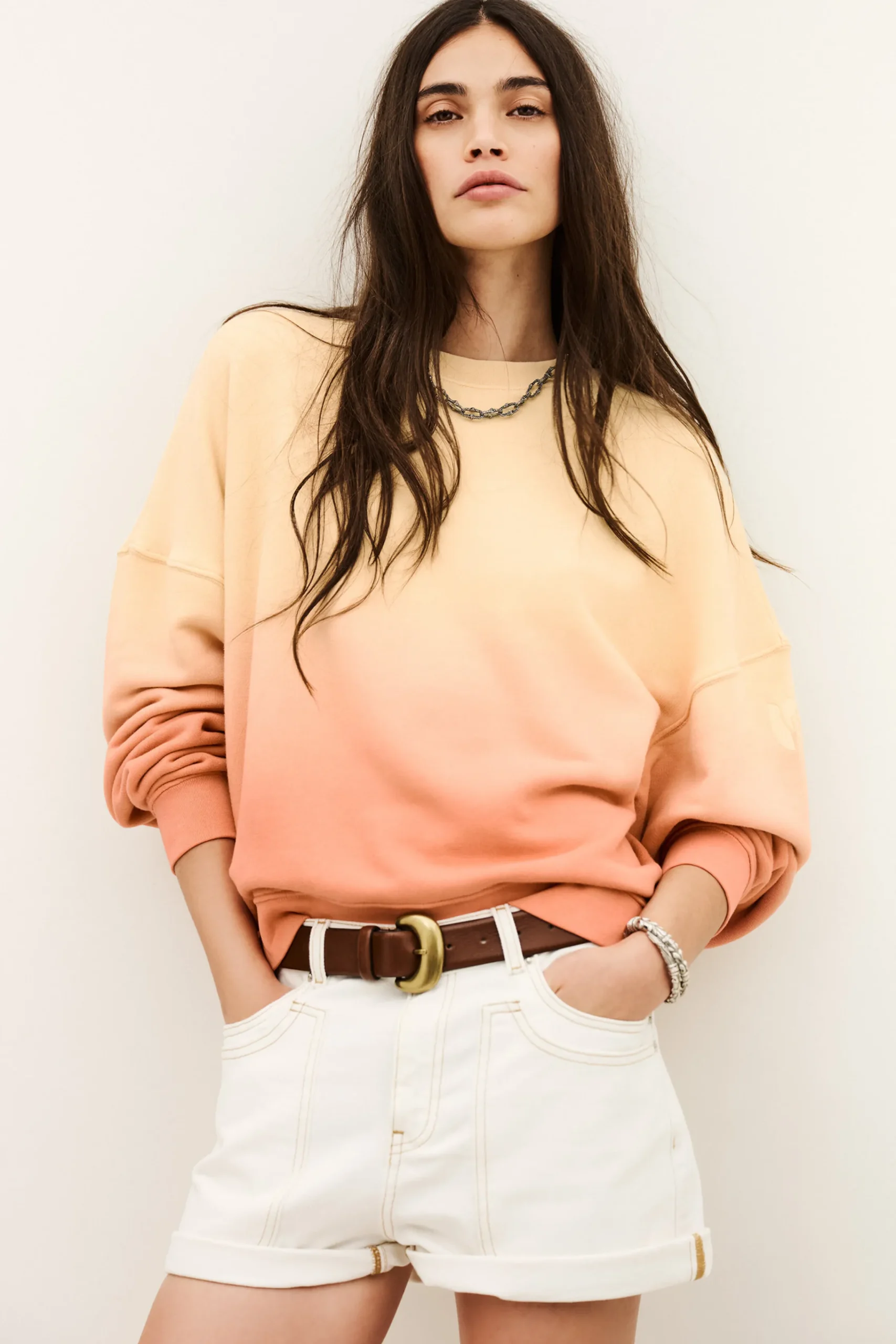 Ba&Sh MAHIDA sudadera oversize AMARILLO Best