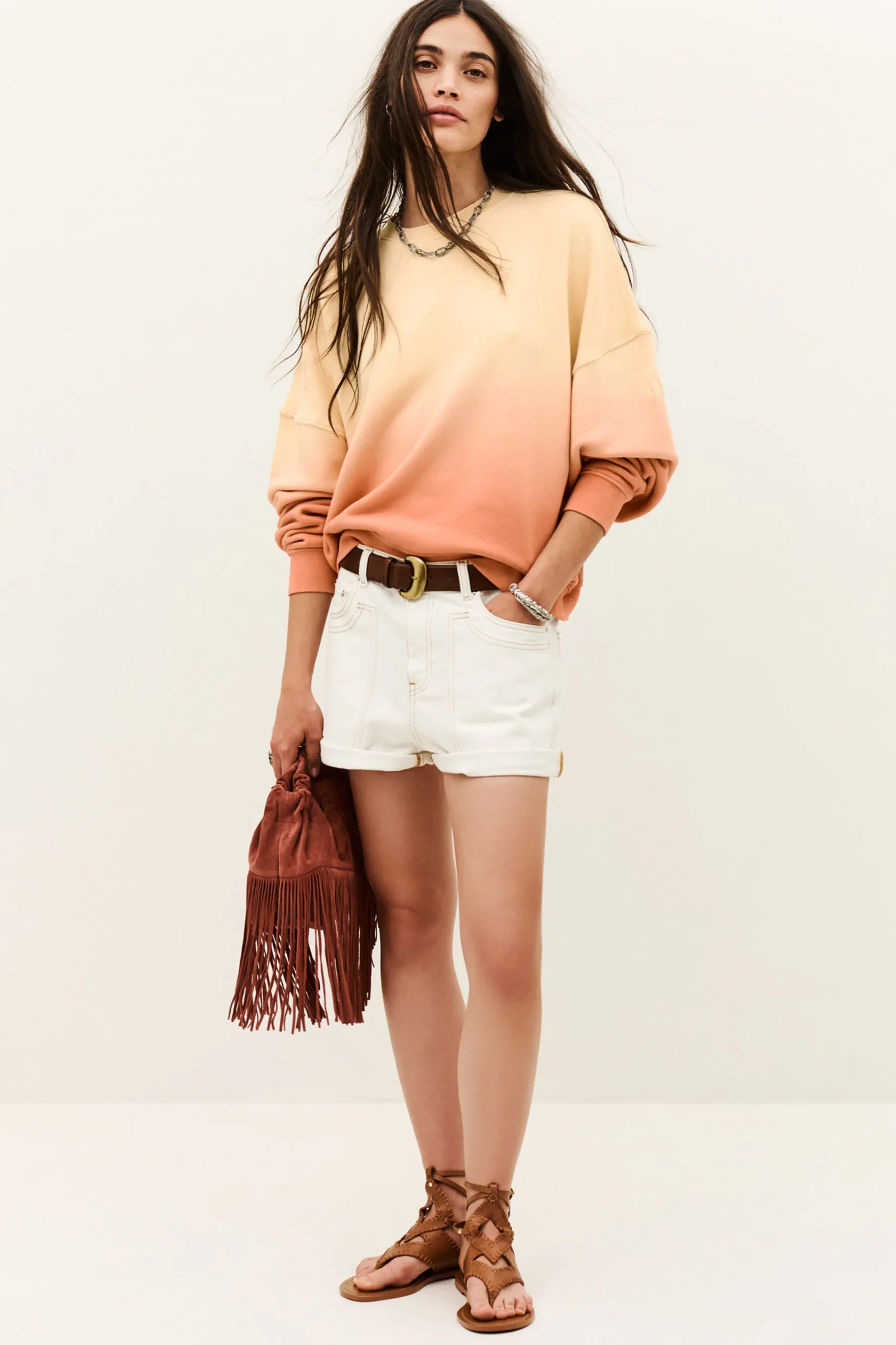 Ba&Sh MAHIDA sudadera oversize AMARILLO Best