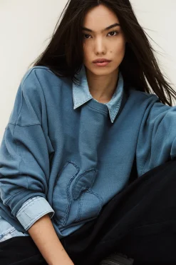 Ba&Sh MAIA SWEATSHIRT AZUL