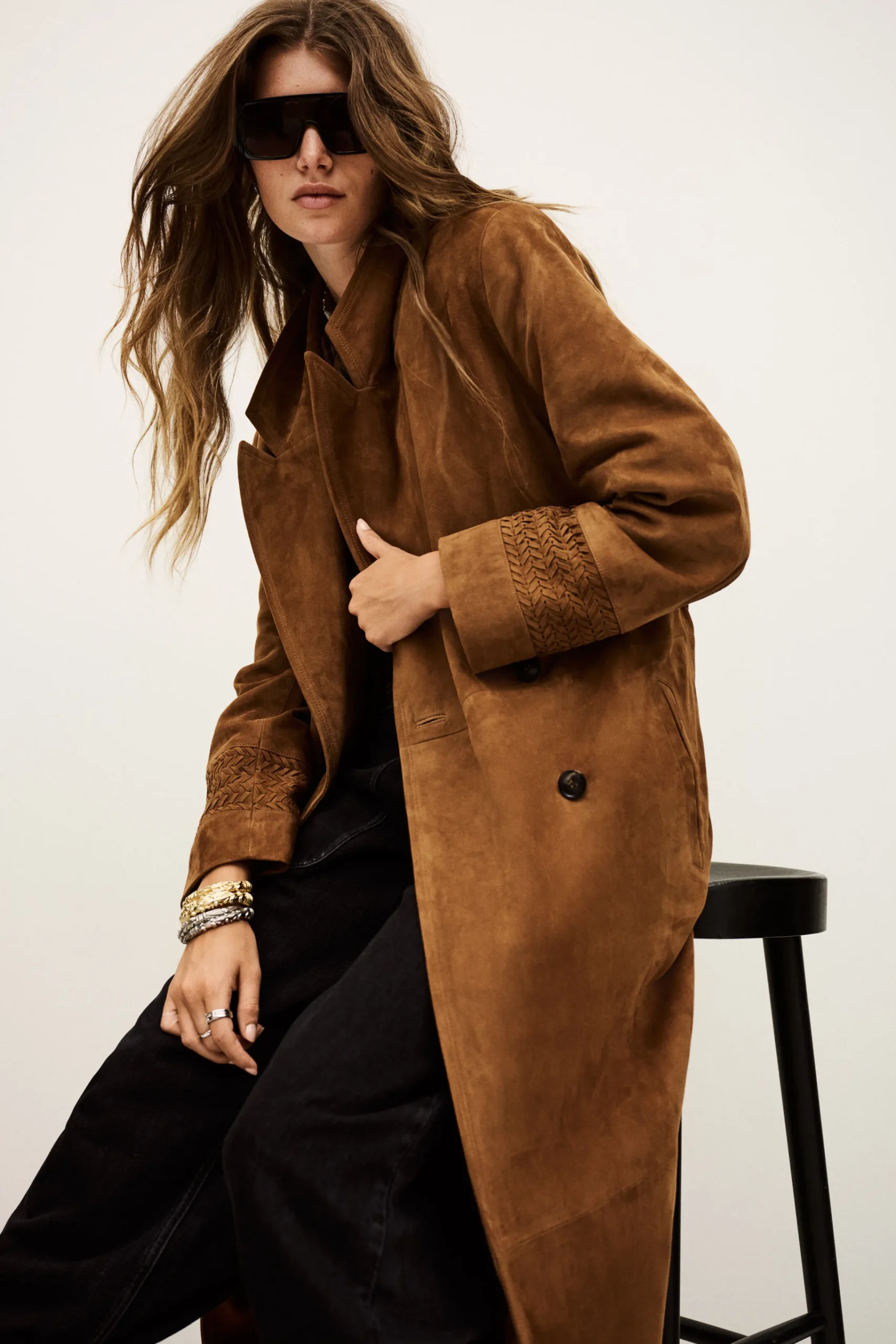Ba&Sh MAINA trench-style coat MARRON Discount