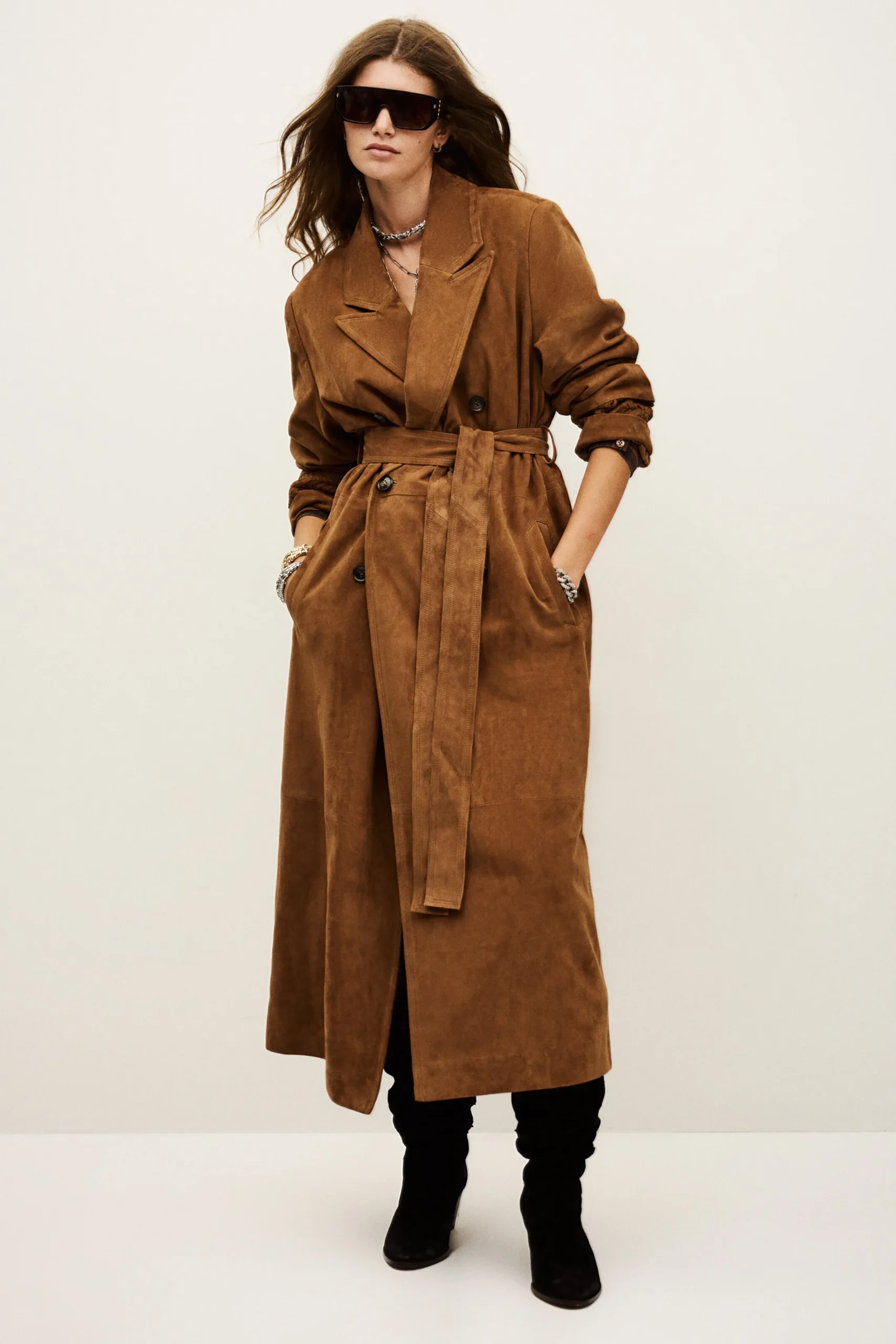 Ba&Sh MAINA trench-style coat MARRON Discount