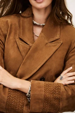 Ba&Sh MAINA trench-style coat MARRON Discount