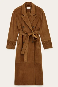 Ba&Sh MAINA trench-style coat MARRON Discount