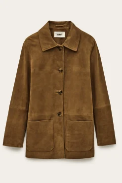 Ba&Sh MARIO chaqueta larga de terciopelo MARRON New