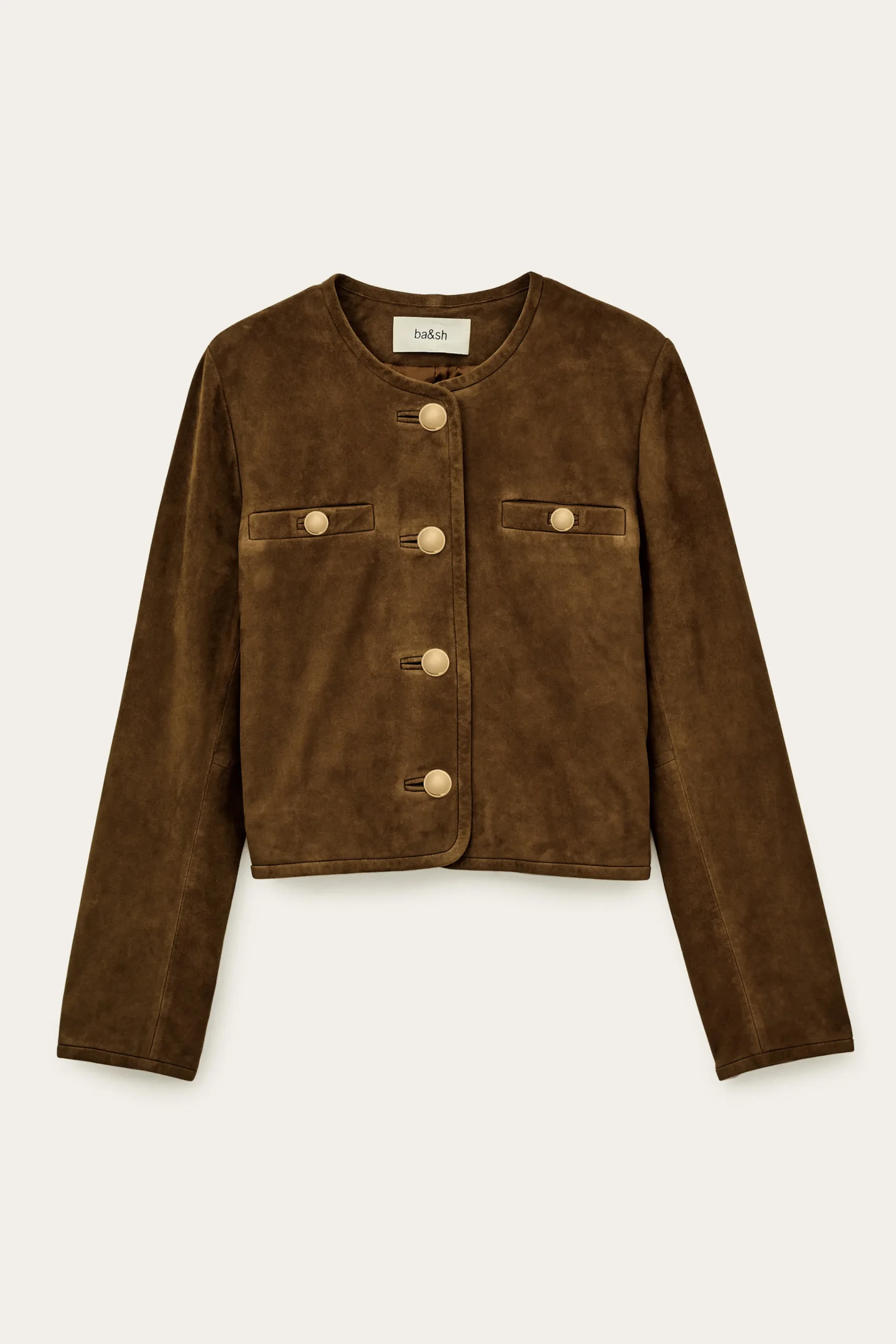 Ba&Sh MELLA chaqueta corta de ante MARRON Best