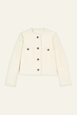 Ba&Sh MERA chaqueta con bordes deshilachados ECRU Outlet