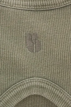 Ba&Sh MIA camiseta sin mangas de algodón VERDE Hot