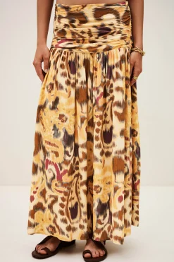 Ba&Sh MIACOMA falda midi estampada AMARILLO Discount