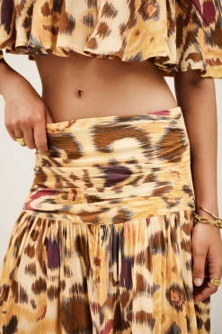 Ba&Sh MIACOMA falda midi estampada AMARILLO Discount