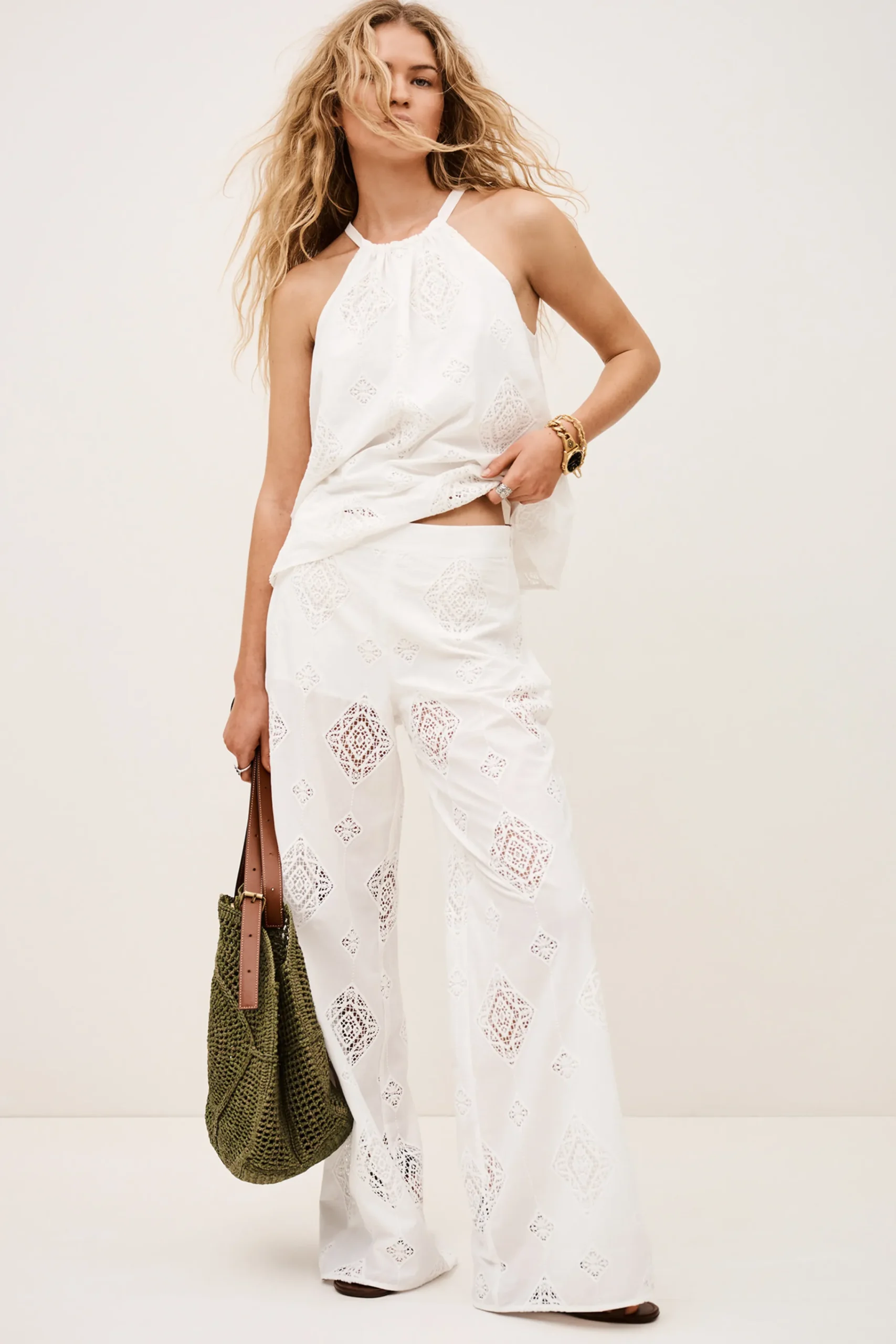 Ba&Sh MIKE pantalón ancho € 245 ECRU